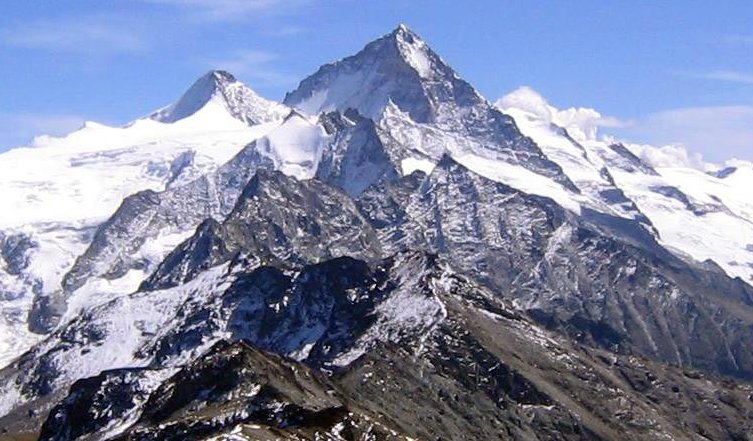 Dent Blanche, 4357m in the Zermatt Region of the Swiss Alps