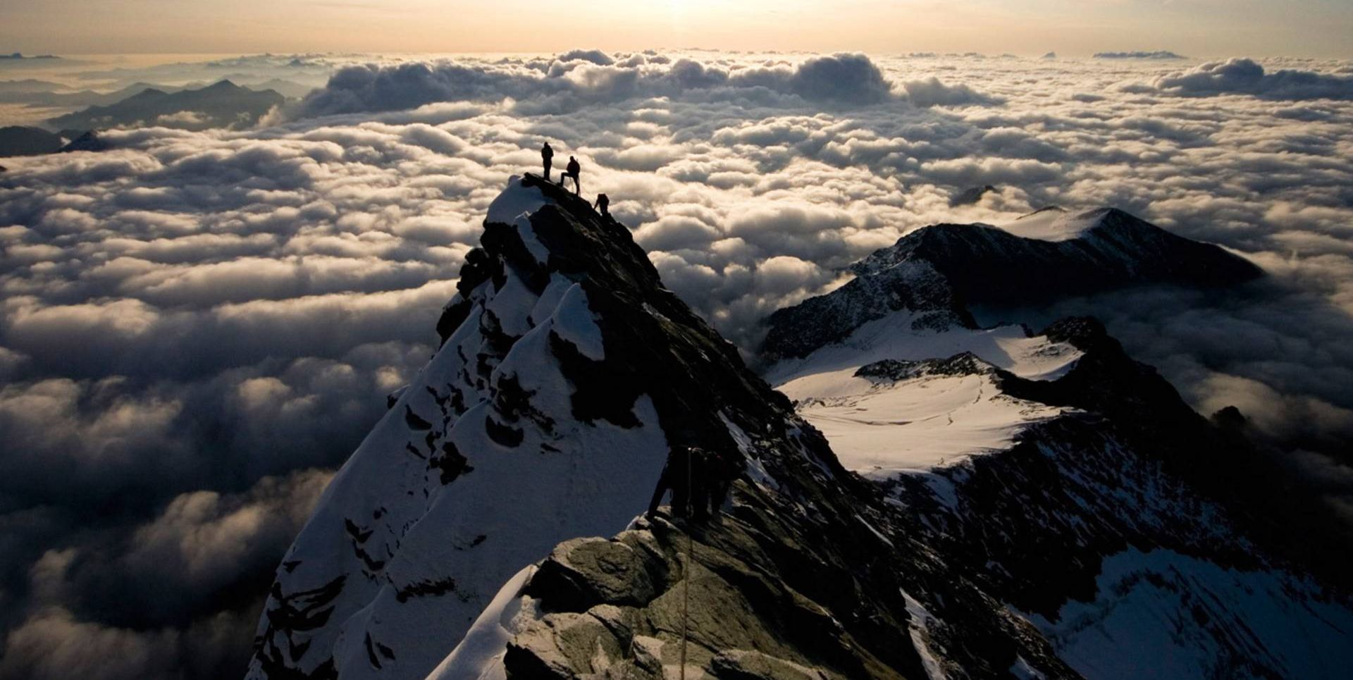 Summit of the Gross Glockner - highest mountain in Austria