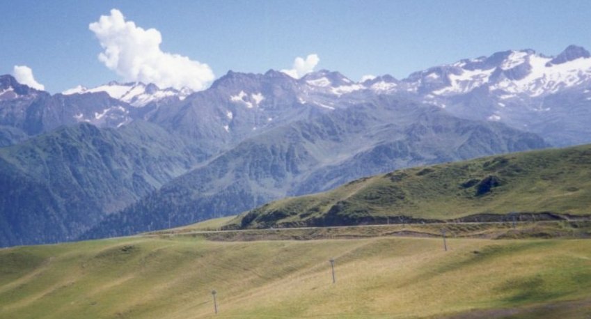 The Pyrenees on approach to Andorra