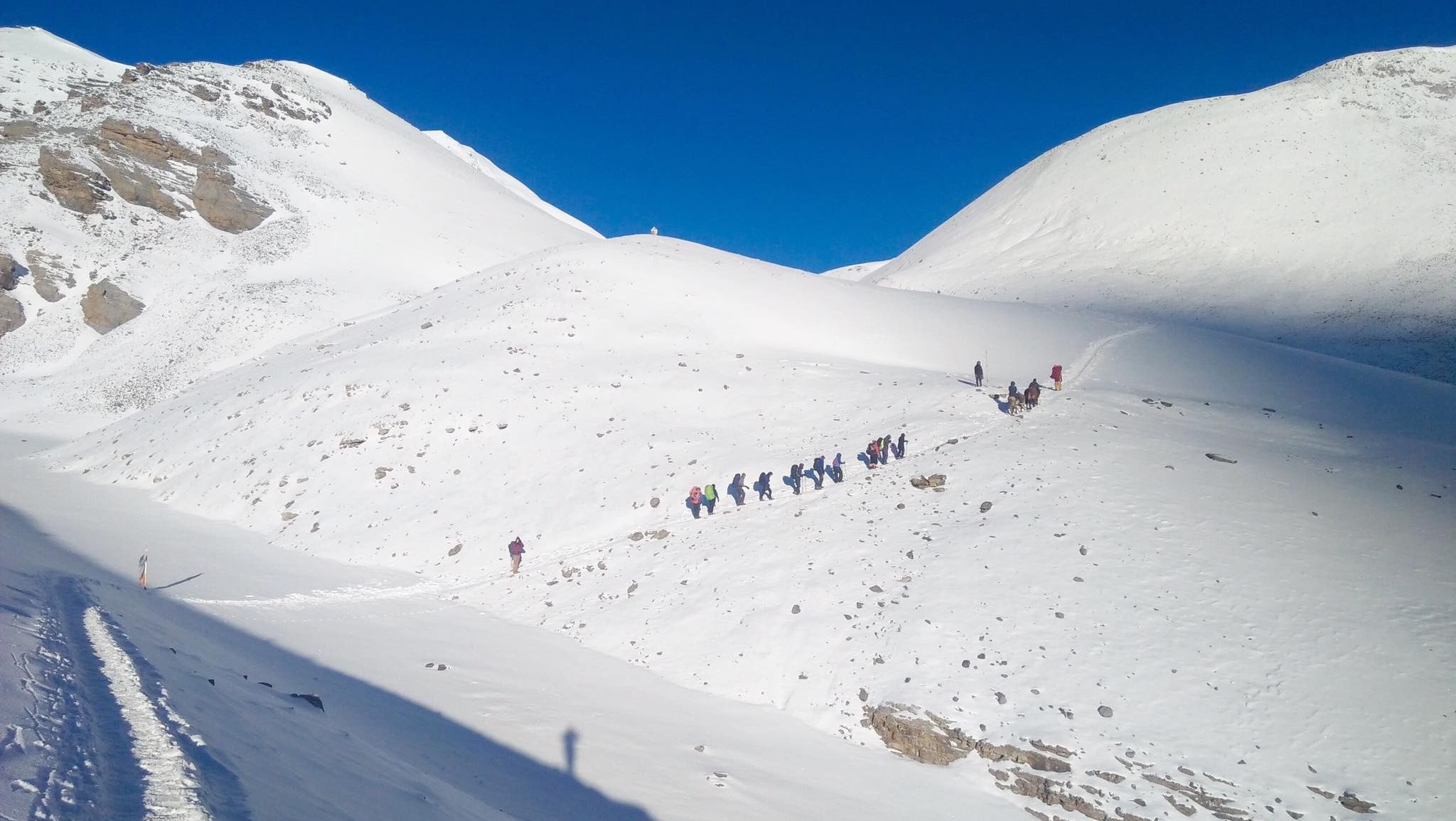 Ascent to Tharong La