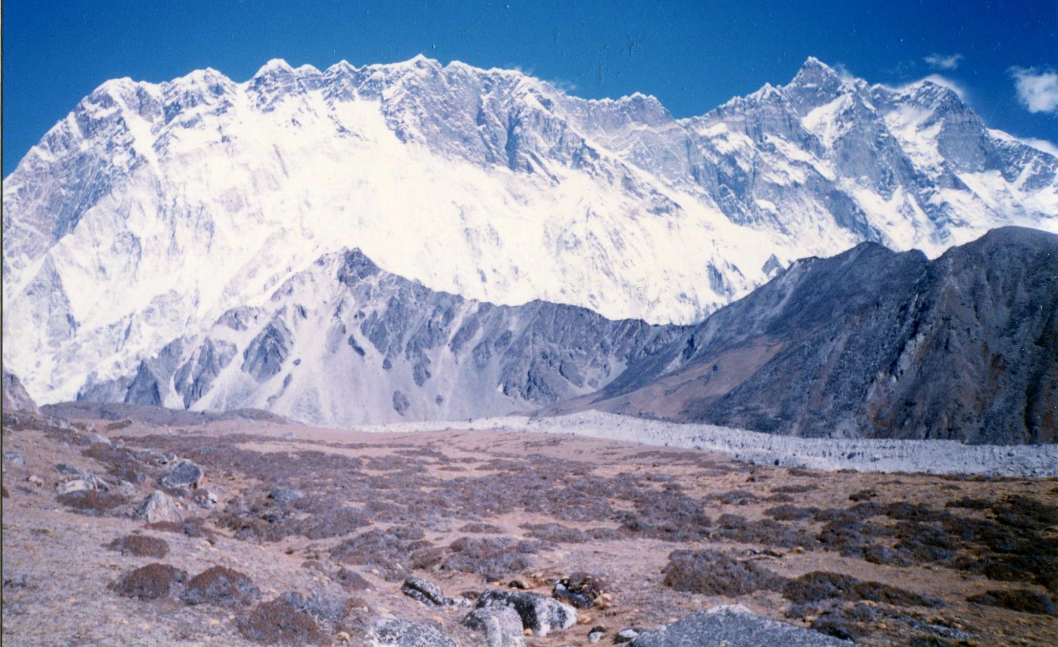 Nuptse-Lhotse Wall from above Chukhung in the Imja Khola Valley