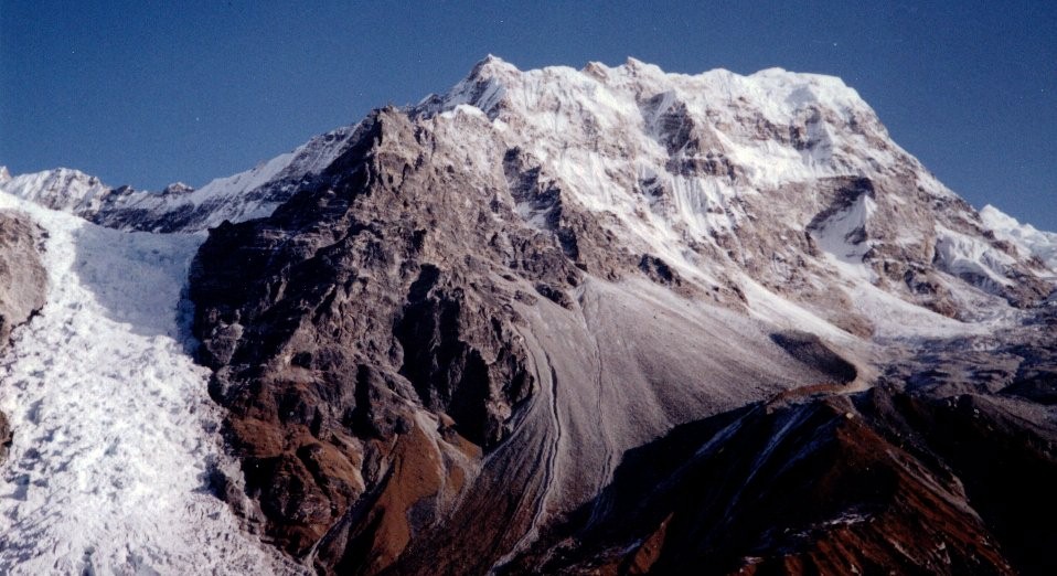 Mount Shalbachum ( 6918m ) from Tsergo Ri ( c5000m ) in the Langtang Himal