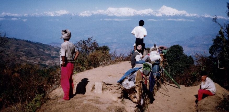 Chamlang and Makalu from above Basantapur