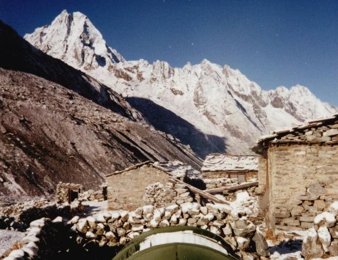 Camp at Na Village in Rolwaling Valley