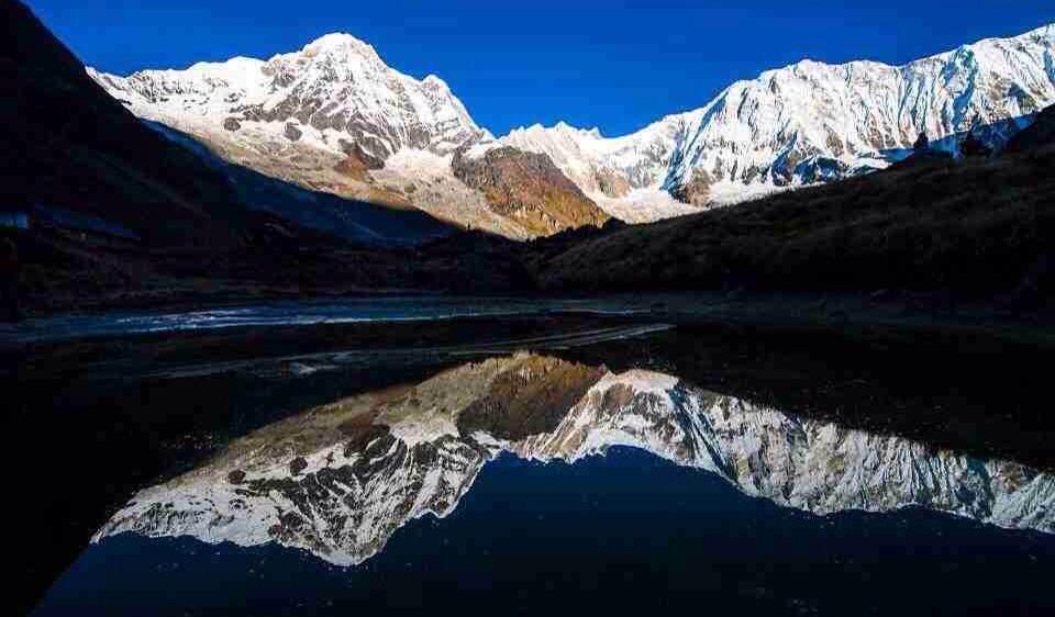 Annapurna South Peak on approach to the Sanctuary