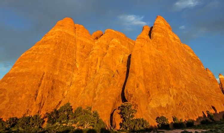 Flaming Sandstone in Arches National Park