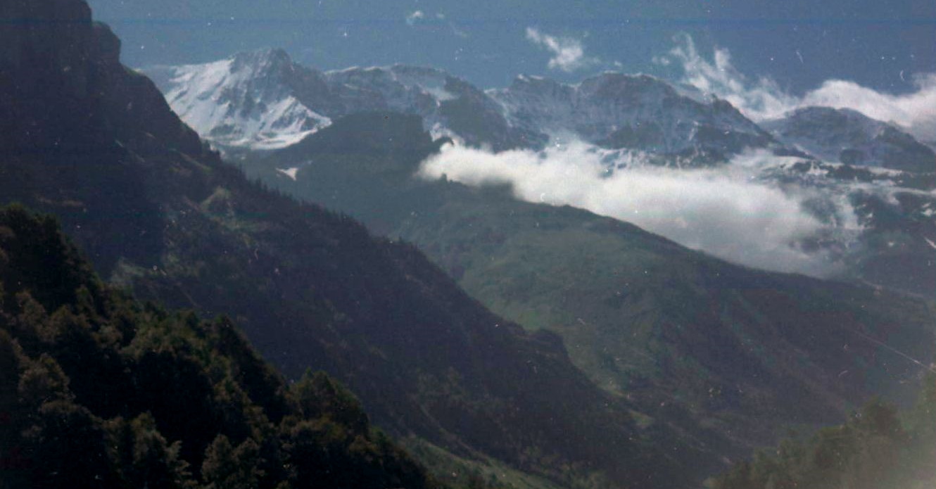 Peaks above Stechelberg in Lauterbrunnen Valley