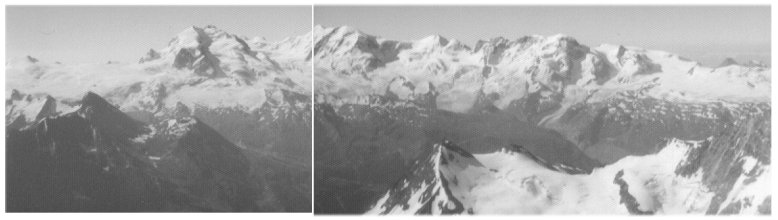 Monte Rosa, Lyskamm and Breithorn from the Weisshorn