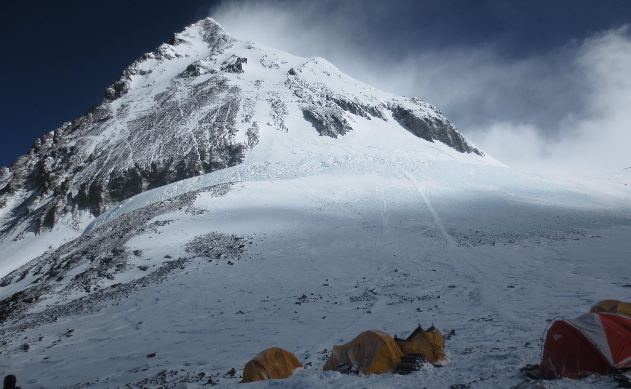 Mount Everest above the South Col