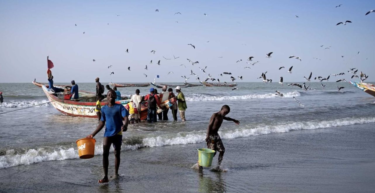 Fishing Boats on beach at Ghana Town