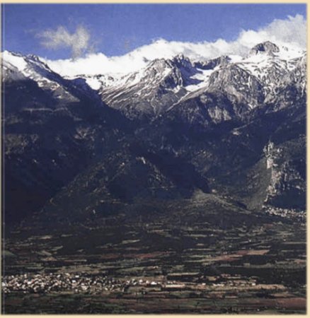 Mount Parnassus above Delhi in Mainland Greece