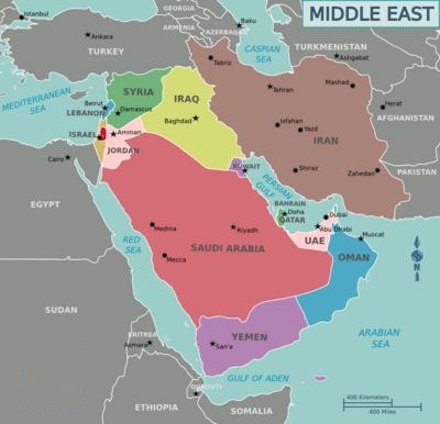 Map of the Middle East