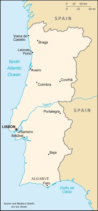 Map of Portugal