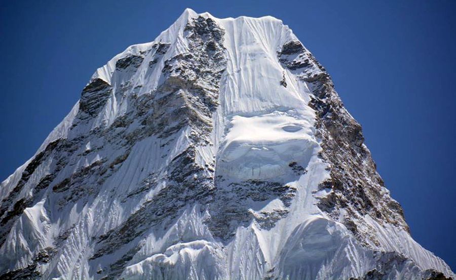 Summit slopes of Ama Dablam