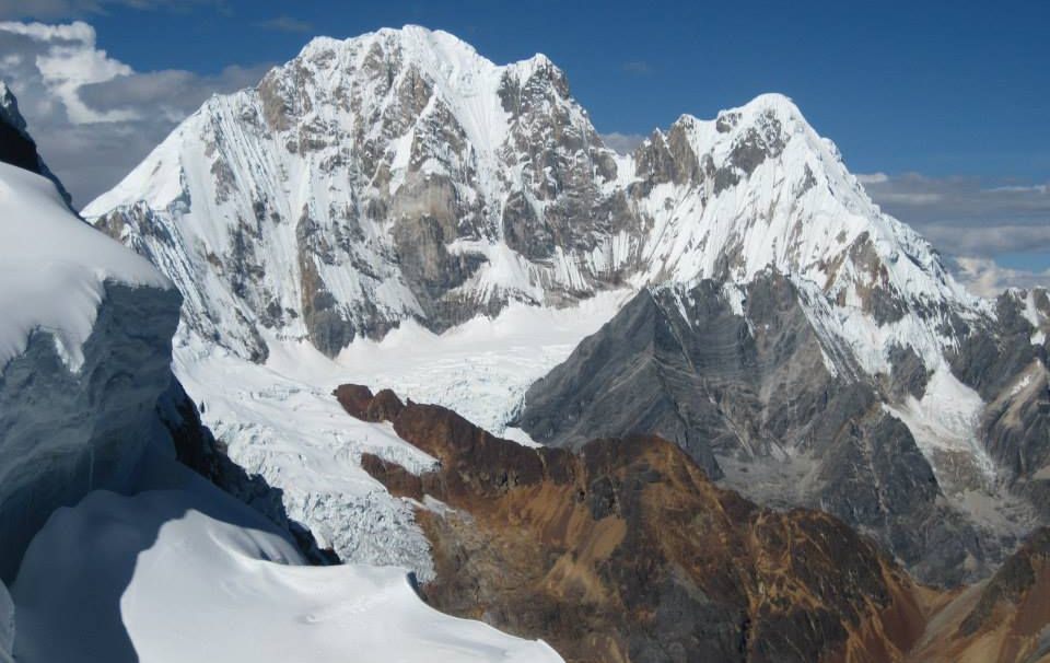 Siula Grande in the Huayhuash mountain range in the Andes of Peru