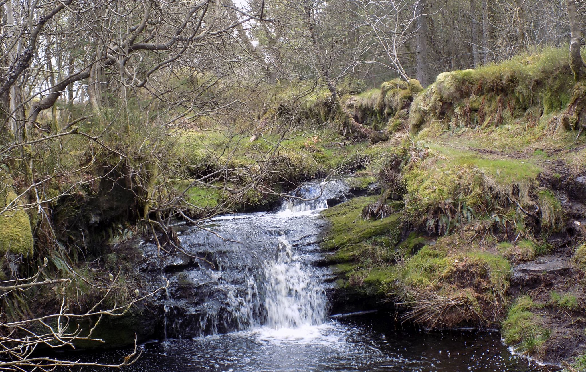 Blacklinn Waterfall above Ardinning Loch