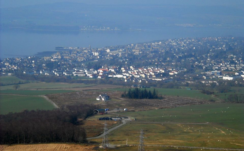 Helensburgh on Firth of Clyde on ascent to Ben Bowie