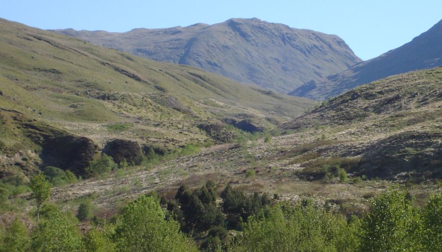 Cam Chreag at start of ascent from Auchtertyre