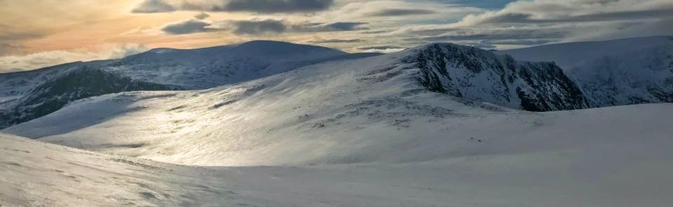 The plateau of the Cairngorm Mountains of Scotland