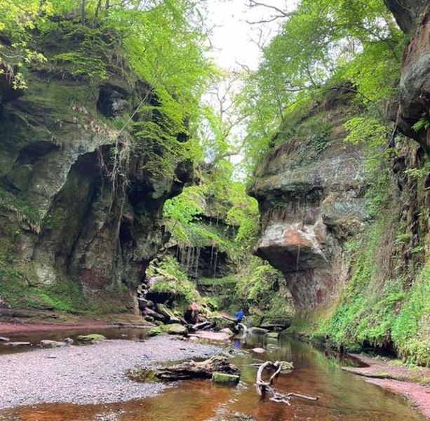 Gorge of Carnoch Burn in Finnich Glen