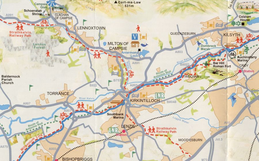 Map of Kirkintilloch and surroundings