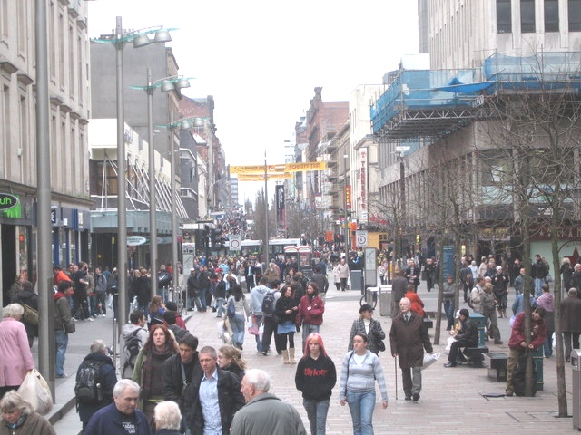 Sauchiehall Street in Glasgow city centre