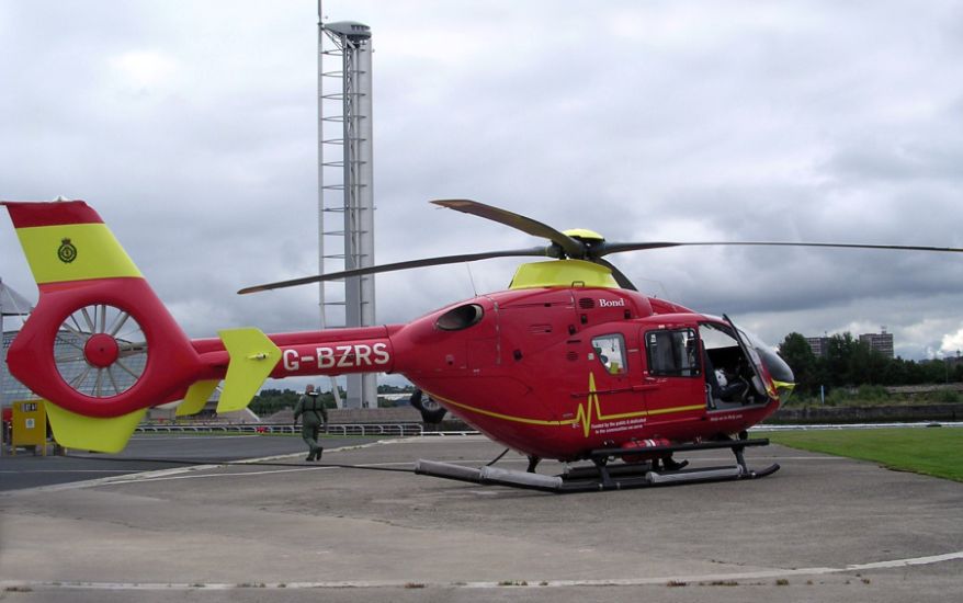 Glasgow City Heliport and Science Tower on River Clyde