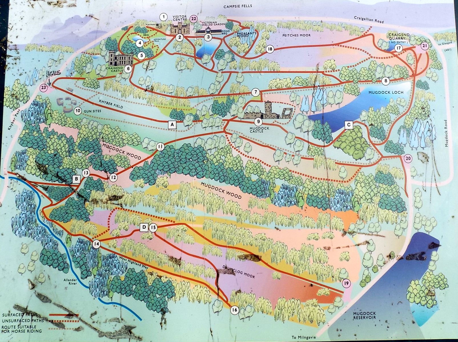 Map of Mugdock Country Park