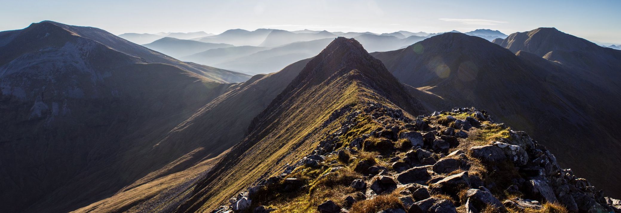 Stob Coire a' Chairn from An Gearanach in the Mamores above Glen Nevis