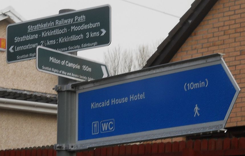 Signpost at Milton of Campsie