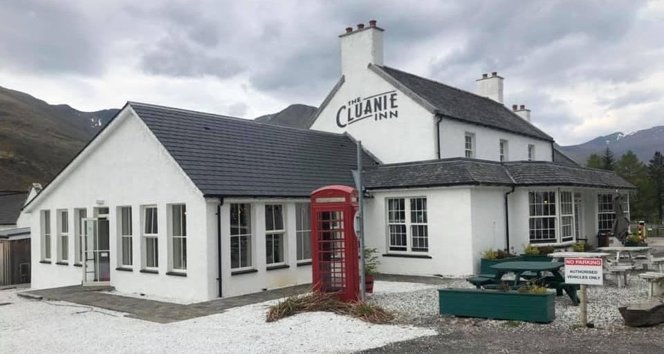 Cluanie Inn beneath South Glen Shiel Ridge