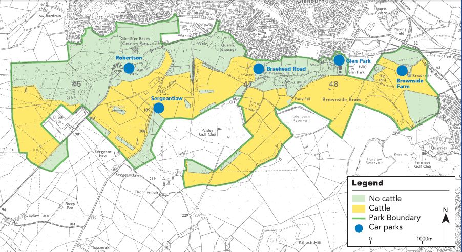 Map of Gleniffer Braes Country Park