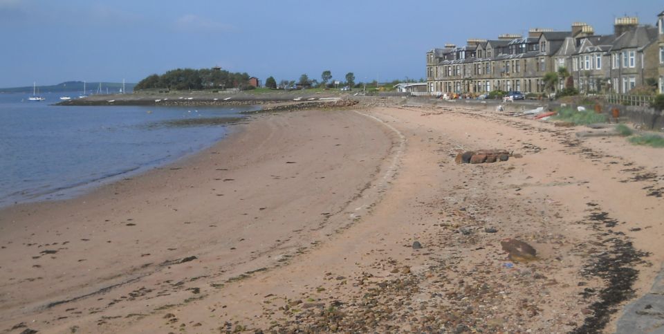 Beach at Fairlie on Ayrshire Coast of Scotland