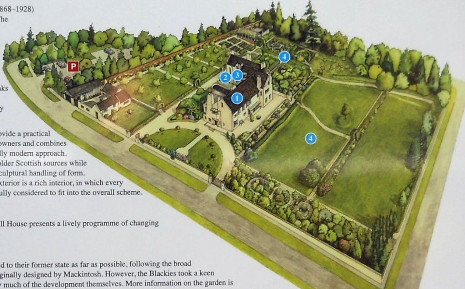 Map of Hill House in Helensburgh