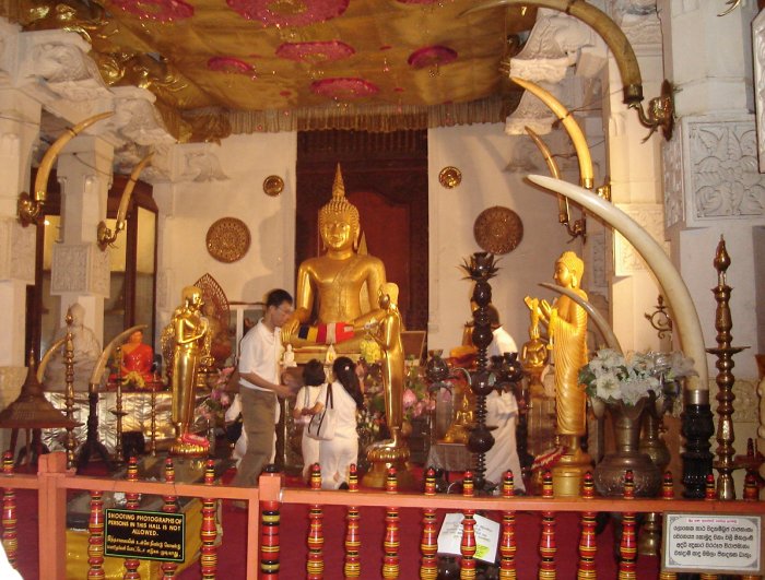 Buddhist Icons inside Sri Dalada Maligawa ( Temple of the Tooth )