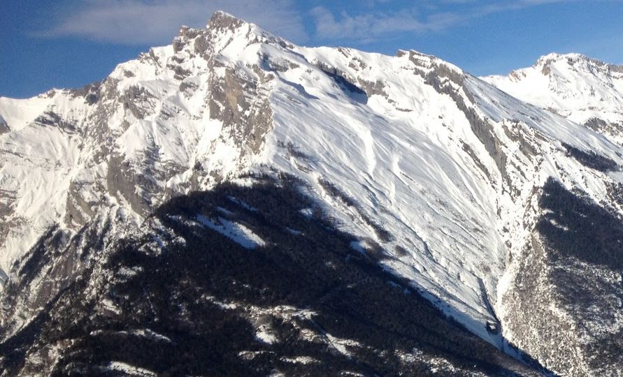 Alps above St. Moritz in the Engadine Valley of Switzerland