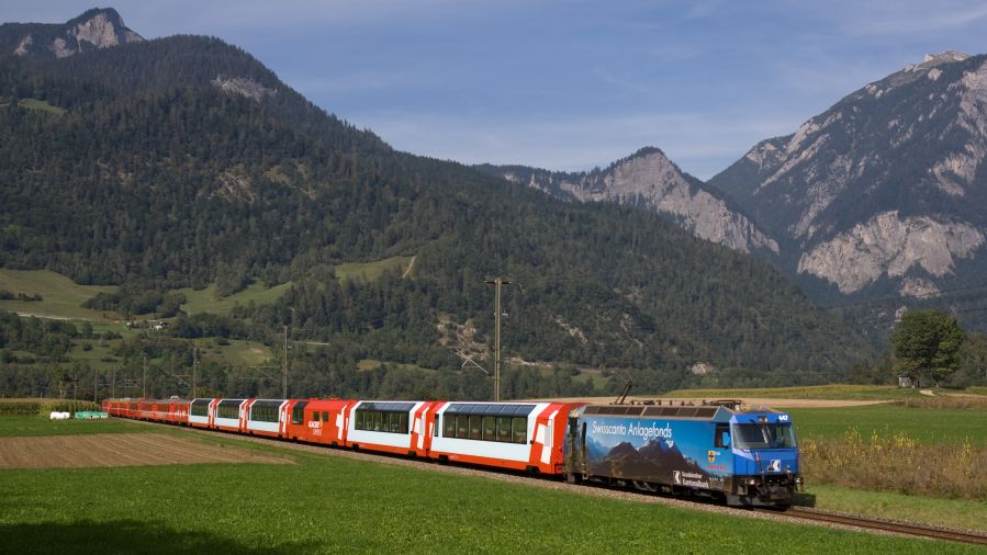 The Glacier Express Train in Switzerland