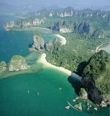 Aerial View of Phra Nang near Krabi in Southern Thailand