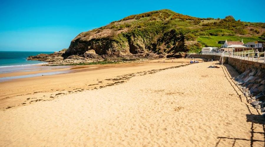 Beach at St. Ouens Bay on the Channel Island of Jersey