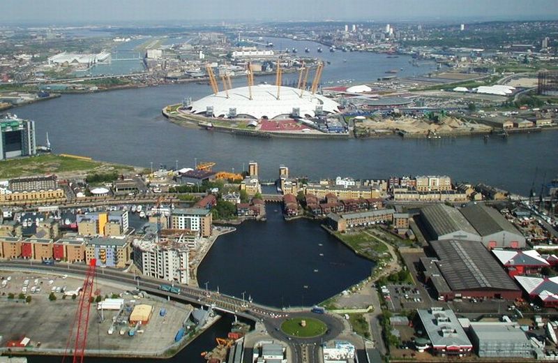 View from One Canada Square at Canary Wharf in London