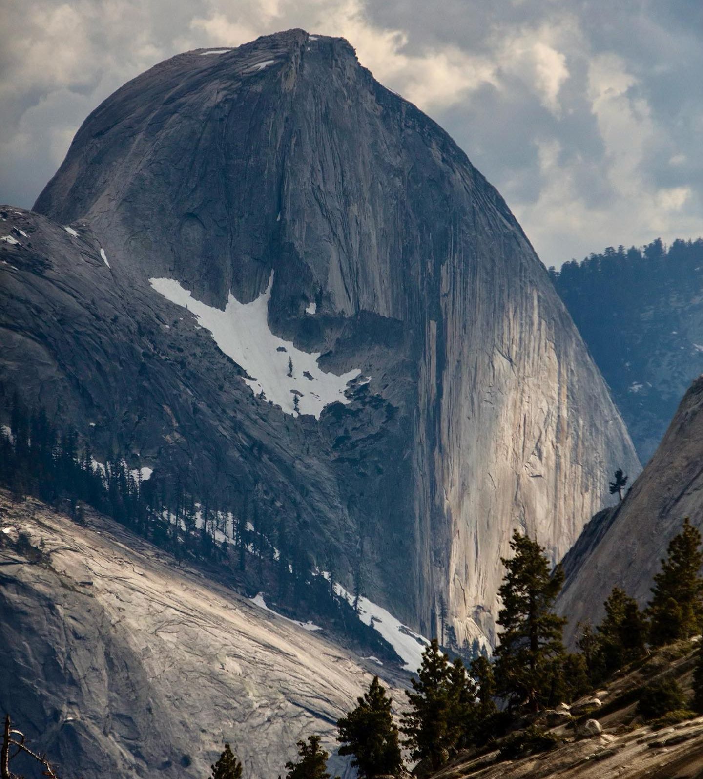 Half Dome granite monolith in Yosemite Valley