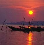 Sunset on Koh Samui in Southern Thailand